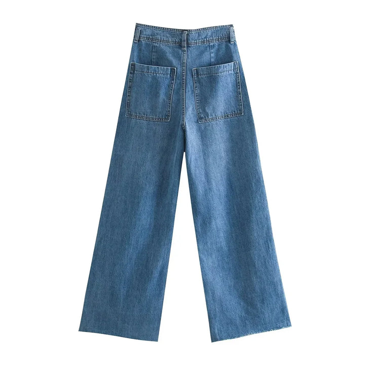Henriette | Jean large pastel taille haute