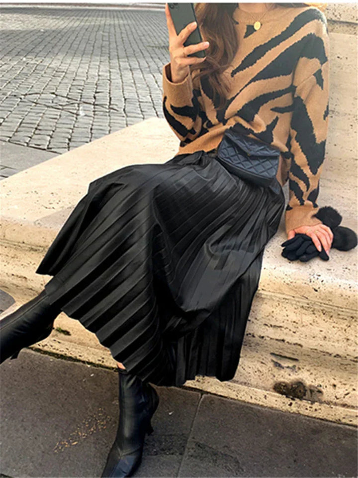 Lison | La Jupe Midi Plissée Luxe