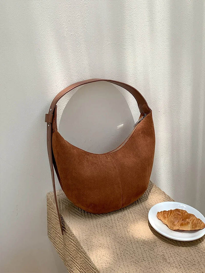 Coralie | Sac Demi-Lune en Suédine