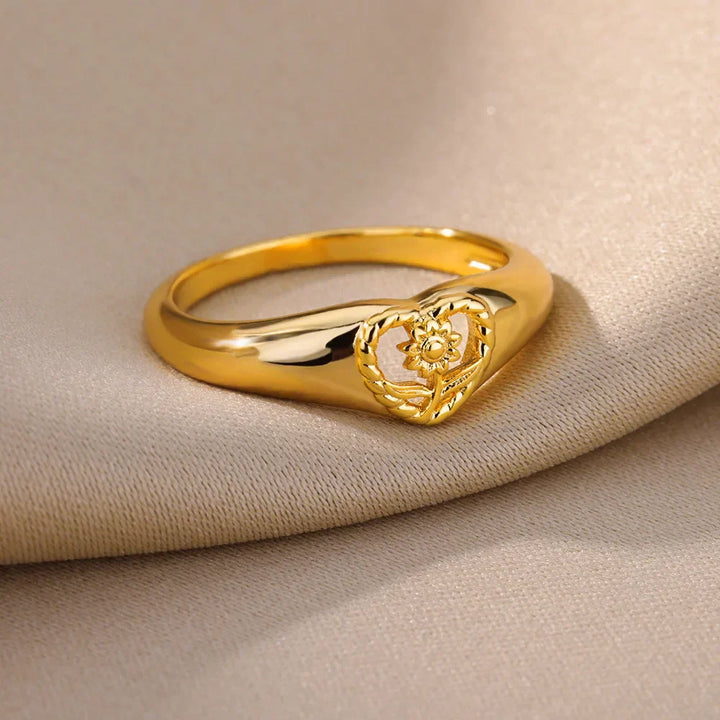 Antoinette | Bague Cœur Floral