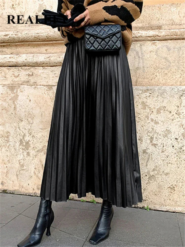 Lison | La Jupe Midi Plissée Luxe