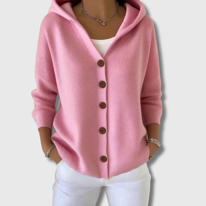 Fleur - Cardigan à capuche en coton doux