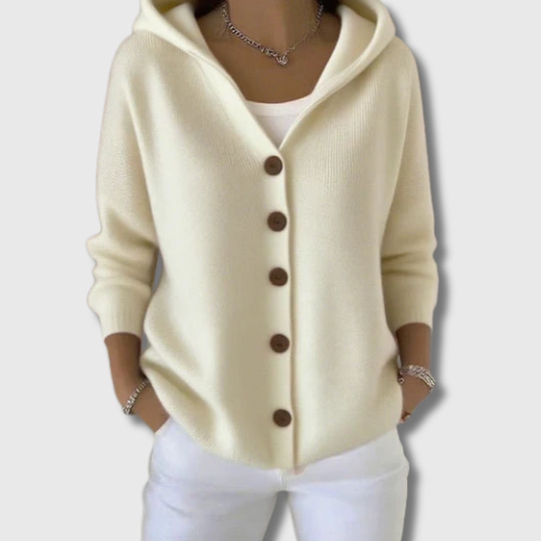 Fleur - Cardigan à capuche en coton doux
