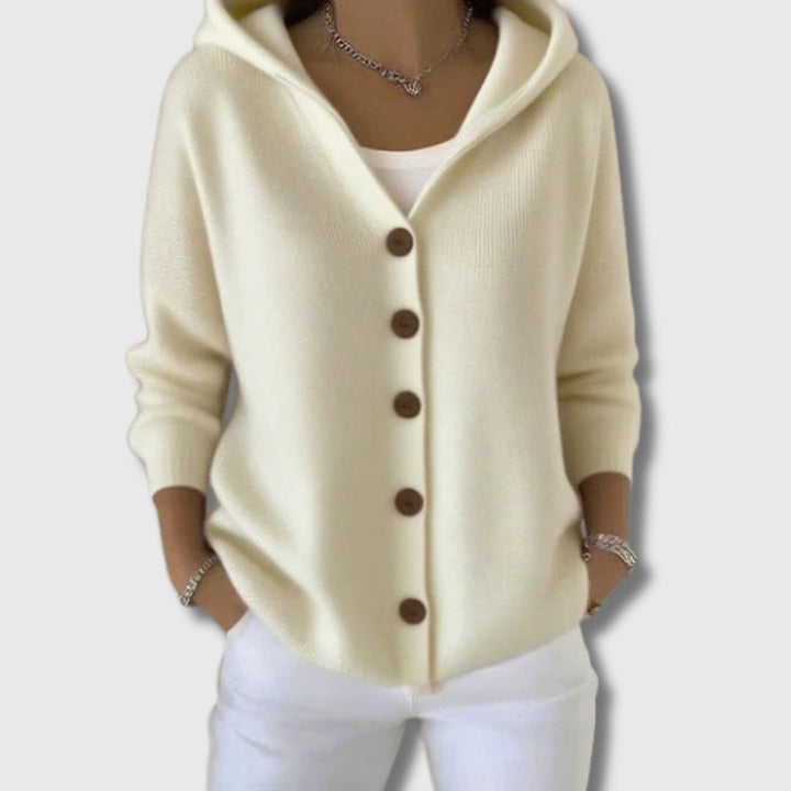 Fleur - Cardigan à capuche en coton doux