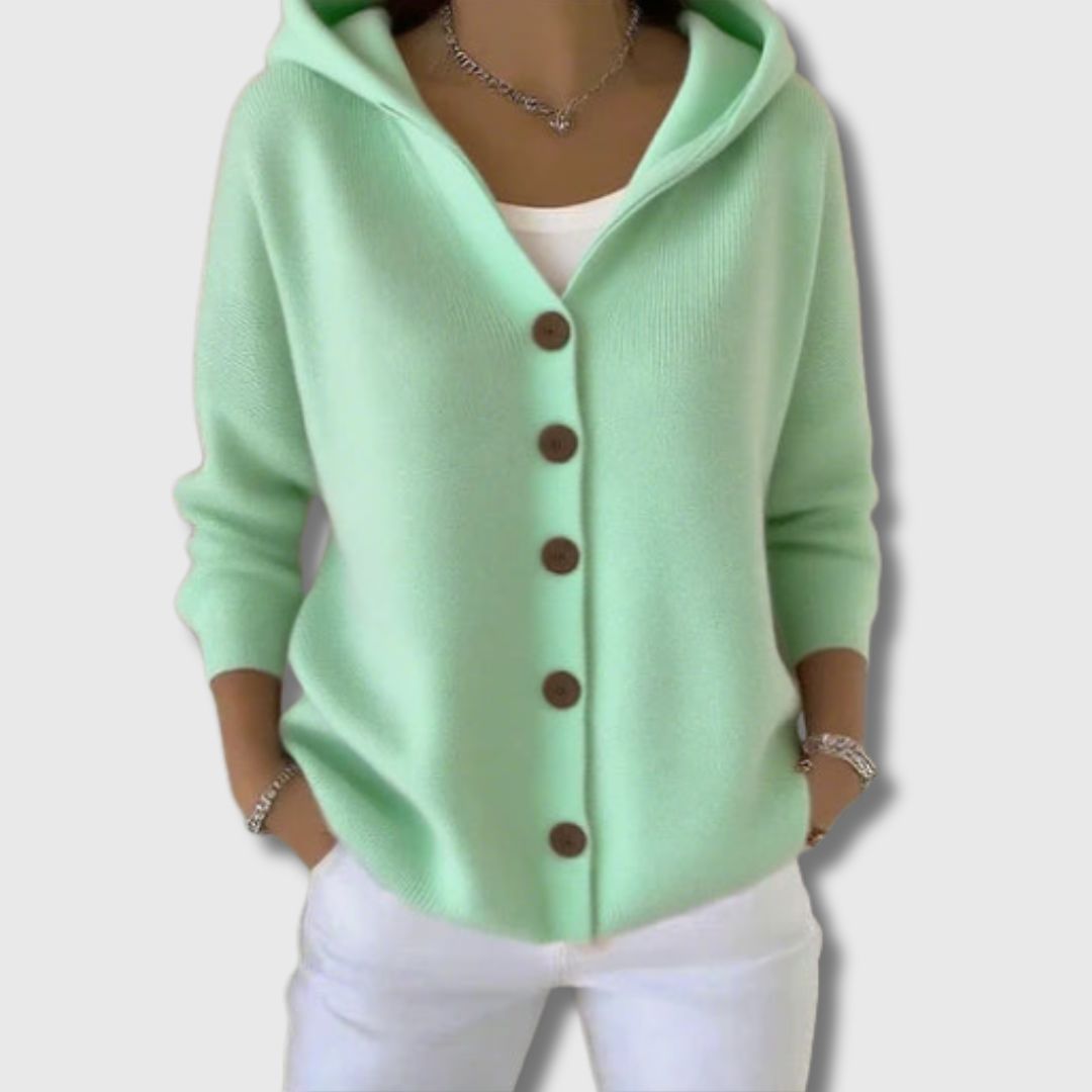 Fleur - Cardigan à capuche en coton doux