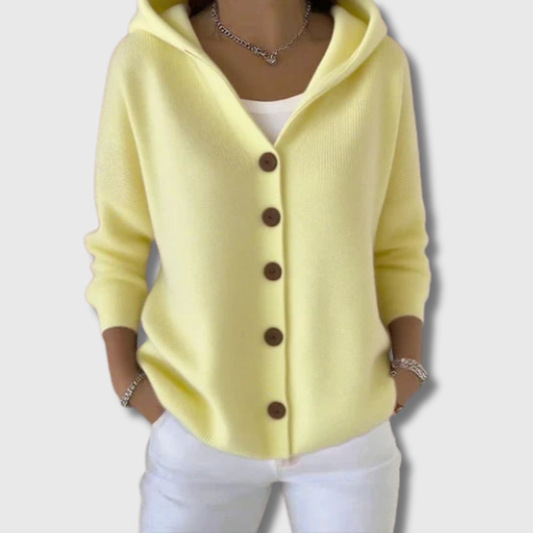 Fleur - Cardigan à capuche en coton doux