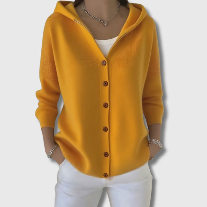 Fleur - Cardigan à capuche en coton doux