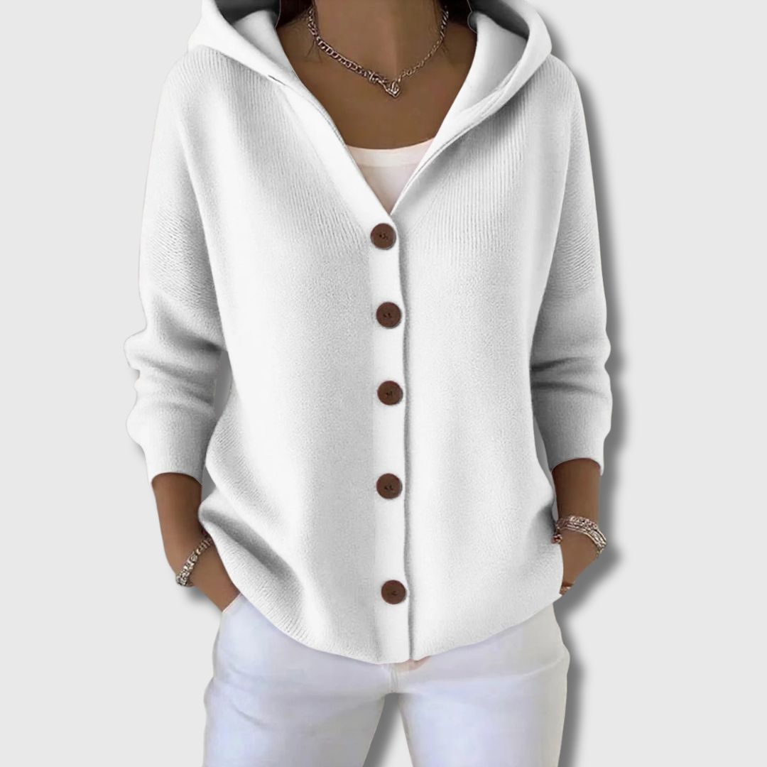 Fleur - Cardigan à capuche en coton doux