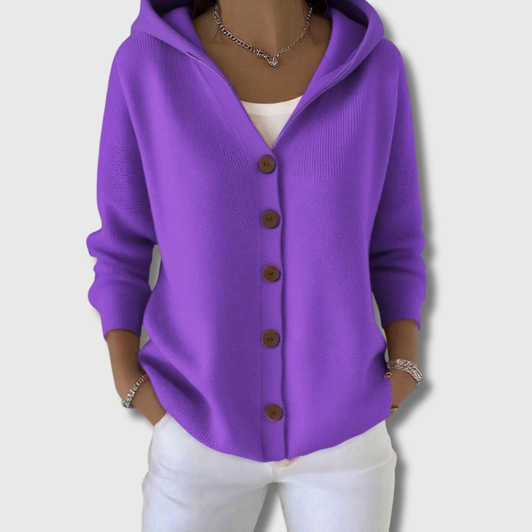 Fleur - Cardigan à capuche en coton doux