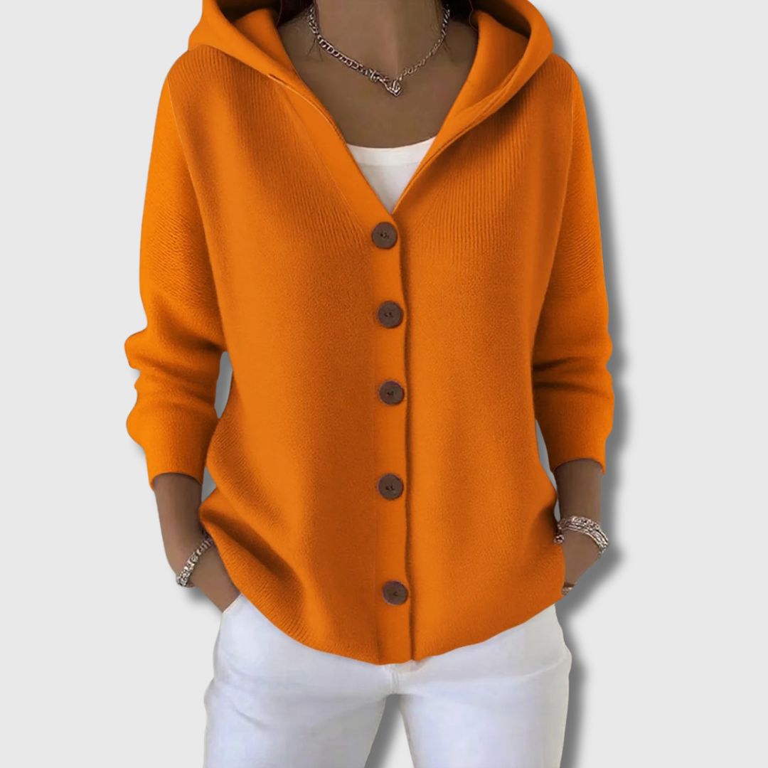 Fleur - Cardigan à capuche en coton doux