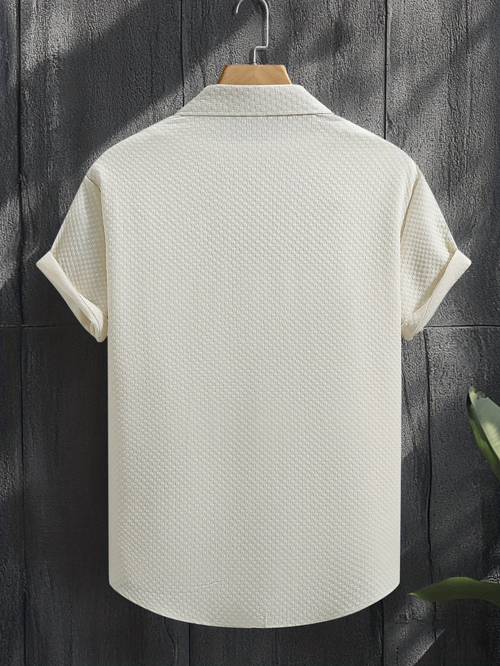 Laurent™ | Chemise Texturée Marine Chic