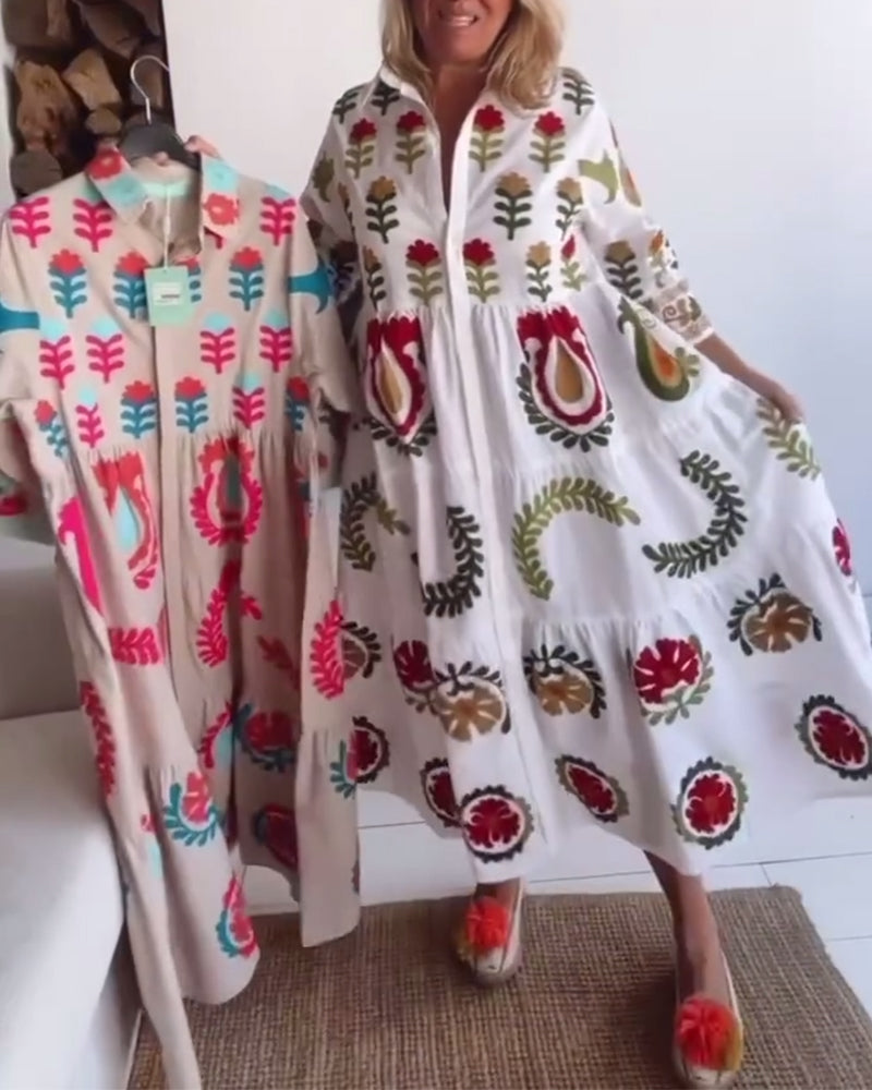 Juliette | Robe Imprimé Floral Graphique