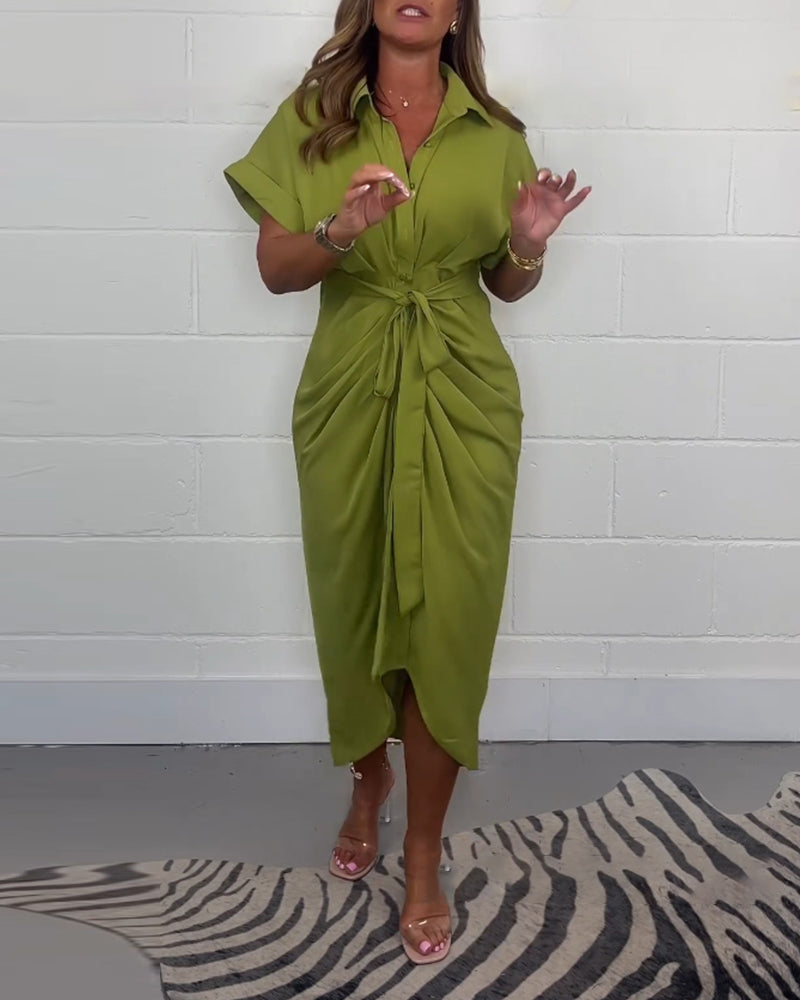 Catherine | Robe élégante plissée