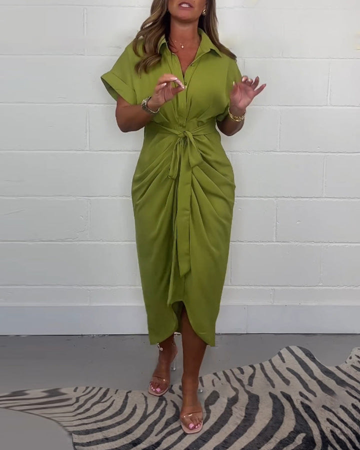 Catherine | Robe élégante plissée