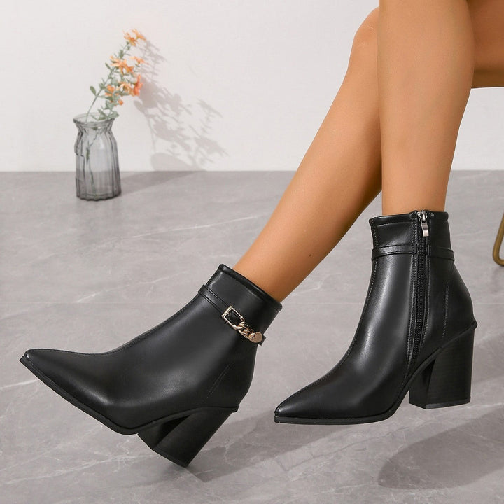 Sabine | Bottines à Talons Carrés Chic