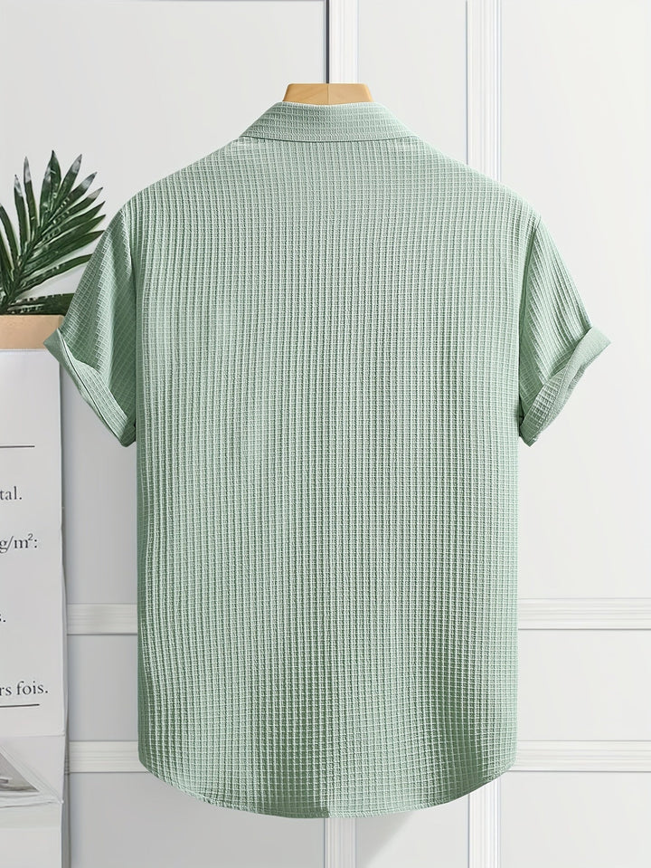 Laurent™ | Chemise Texturée Marine Chic