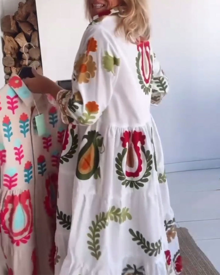 Juliette | Robe Imprimé Floral Graphique