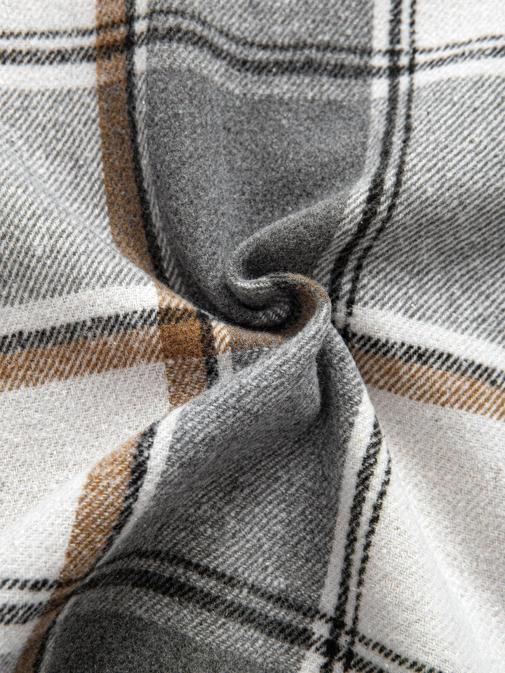Laurent™ - Chemise à capuche en velours côtelé à carreaux
