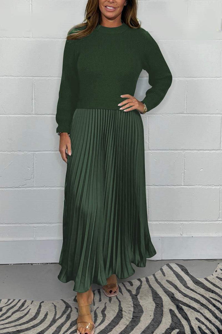 Emilia | Pull Long Avec Jupe Plissée