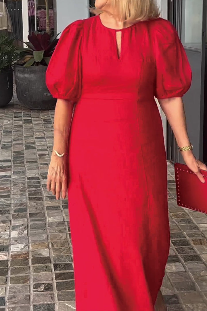 Jae™ | Robe Élégante à Manches Bouffantes
