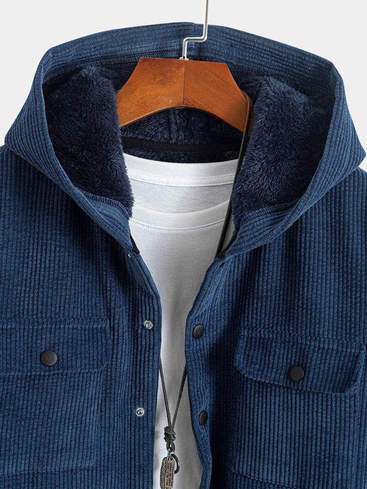 Laurent™ - Chemise à capuche en flanelle polaire doublée
