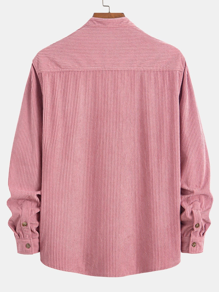 Laurent™ - Chemise en velours côtelé à col montant