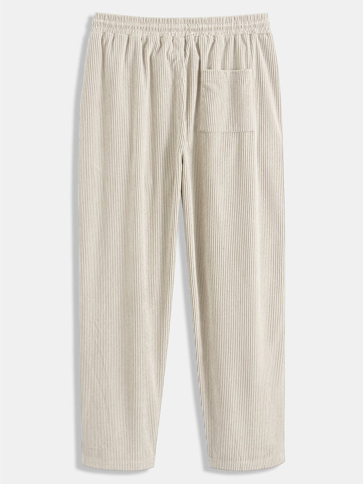 Laurent™ - Ensemble chemise et jogger cargo en velours côtelé
