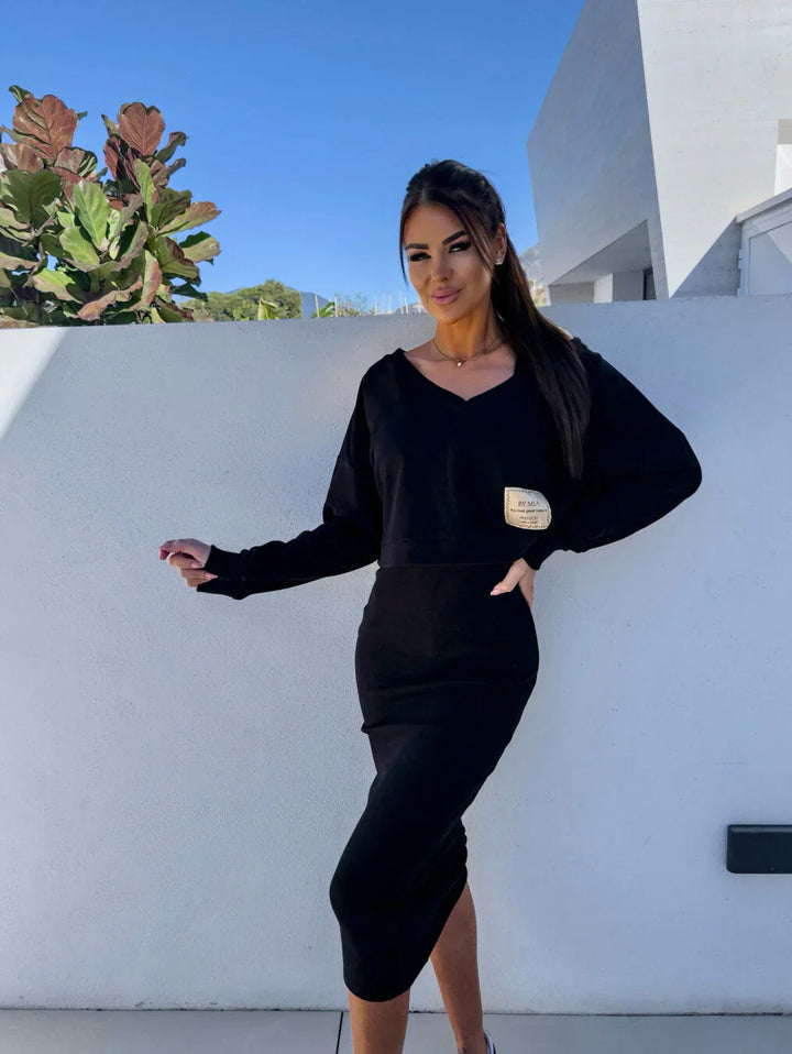 Laurine – Ensemble Décontracté Robe & Sweatshirt
