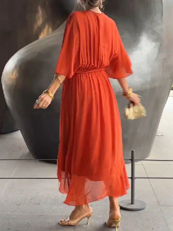 Monica – Robe à Col en V