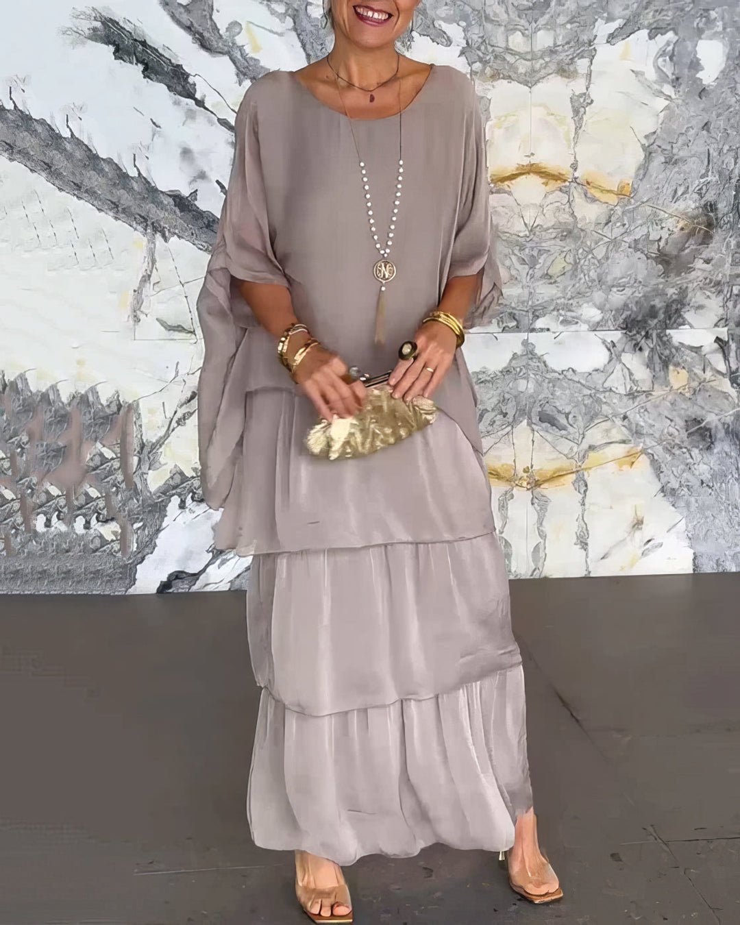 Colette™ | Robe Fluide à Étages Élégante