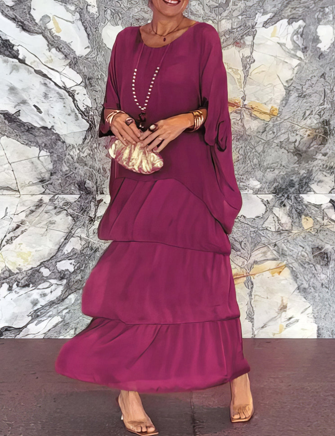 Colette™ | Robe Fluide à Étages Élégante